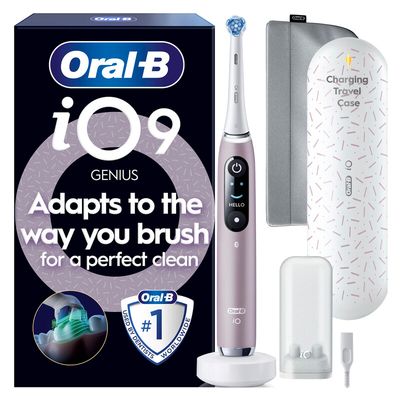 ORAL-B iO 9 Electric Toothbrush & Travel Charging Case - Rose Quartz, Pink