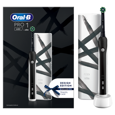 ORAL B CrossAction PRO 1 680 Electric Toothbrush - Black, Black - Thumbnail 2