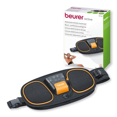 BEURER EM 39 2-in-1 Belly & Lower Back Electronic Muscle Stimulator - Black, Orange,Black