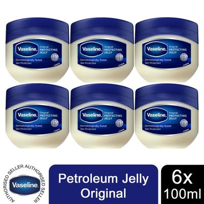 Vaseline Original Skin Protectant Petroleum Jelly for All Skin Types, 100ml - Buy 6 - Thumbnail 2