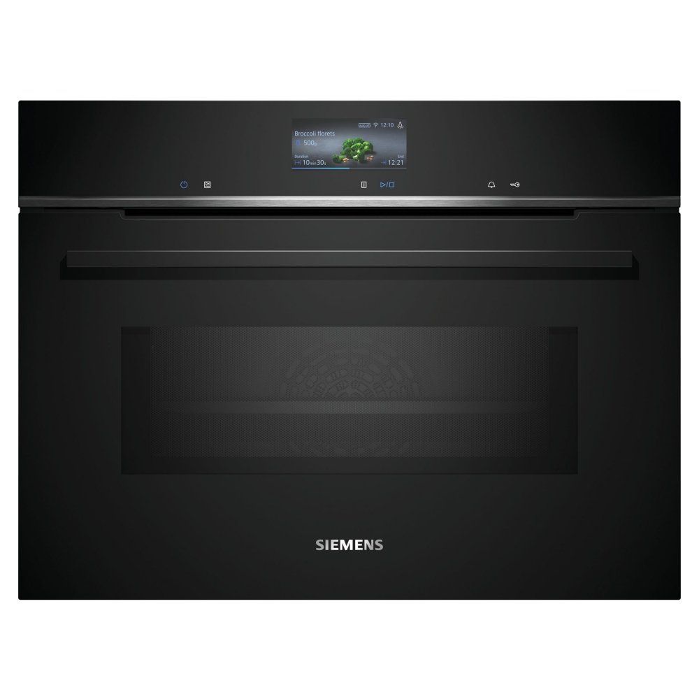 Siemens CM776G1B1B iQ700 Built-In Combination Microwave Oven - Black - Image 1