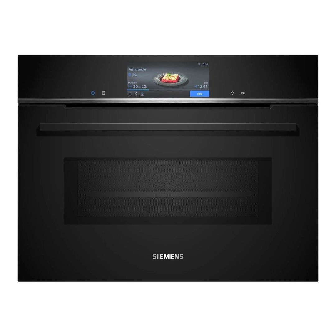 Siemens CM778GNB1B IQ-700 Pyrolytic Combination Microwave Oven For Tall Housing - BLACK - Image 1