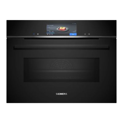 Siemens CM778GNB1B IQ-700 Pyrolytic Combination Microwave Oven For Tall Housing - BLACK