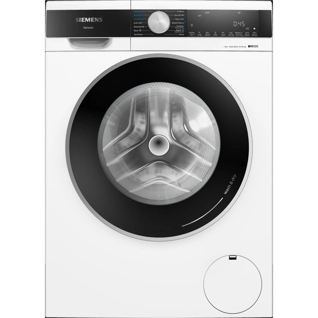 Siemens WN54G1A1GB 10.5kg/6kg IQ-500 i-DOS Washer Dryer - WHITE - Image 1