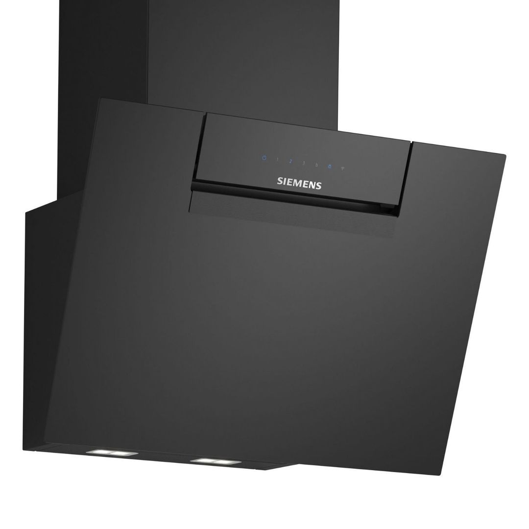 Siemens LC67KFN60B IQ-300 60cm Angled Chimney Hood - BLACK - Image 1