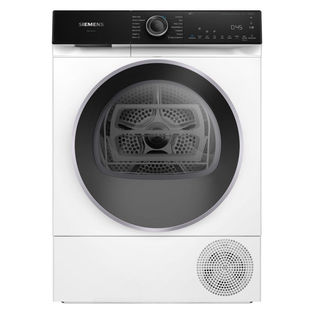 Siemens WQ46H2D9GB 9kg IQ-500 Heat Pump Condenser Dryer - WHITE - Image 1
