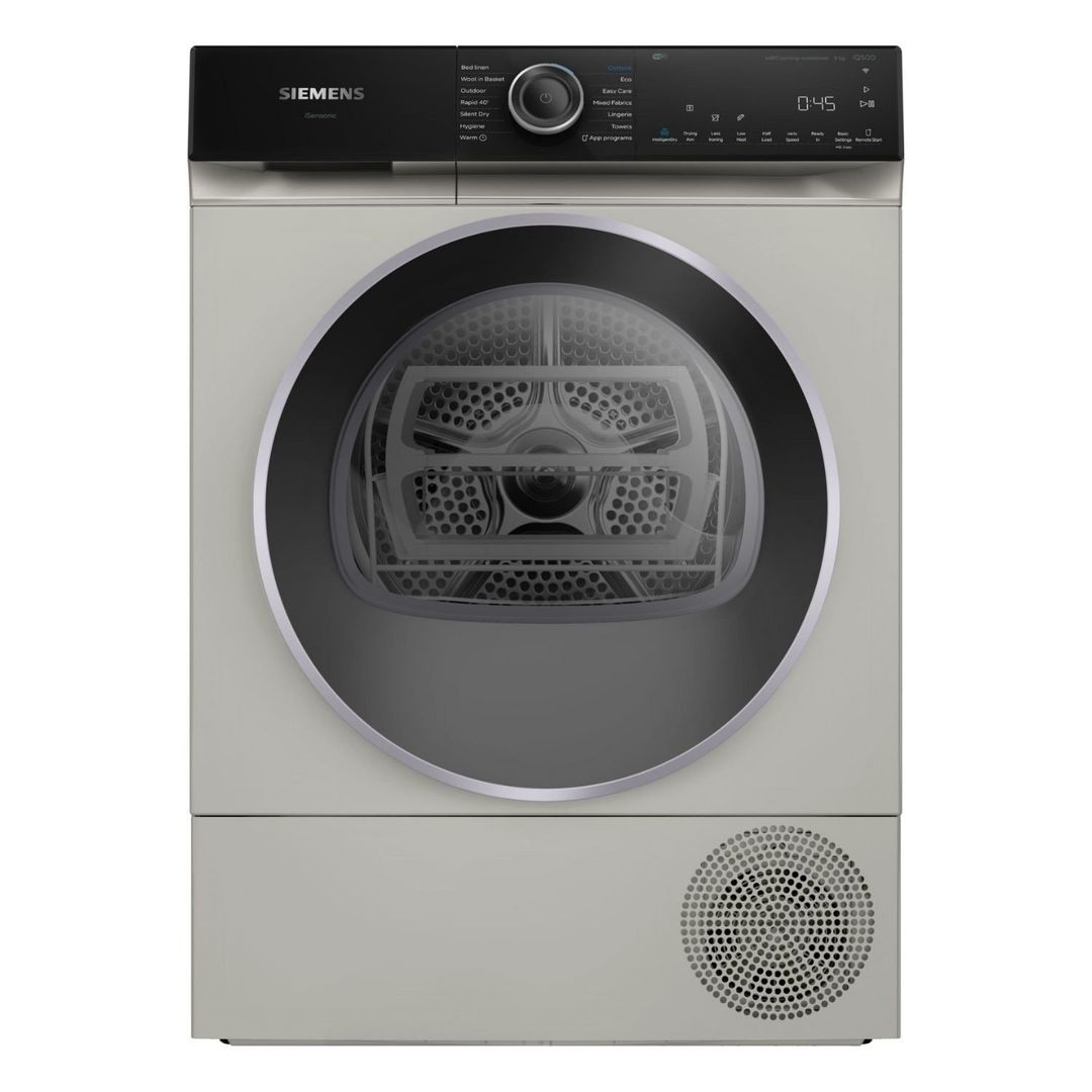 Siemens WQ46H2DXGB 9kg IQ-500 Heat Pump Condenser Dryer - SILVER - Image 1
