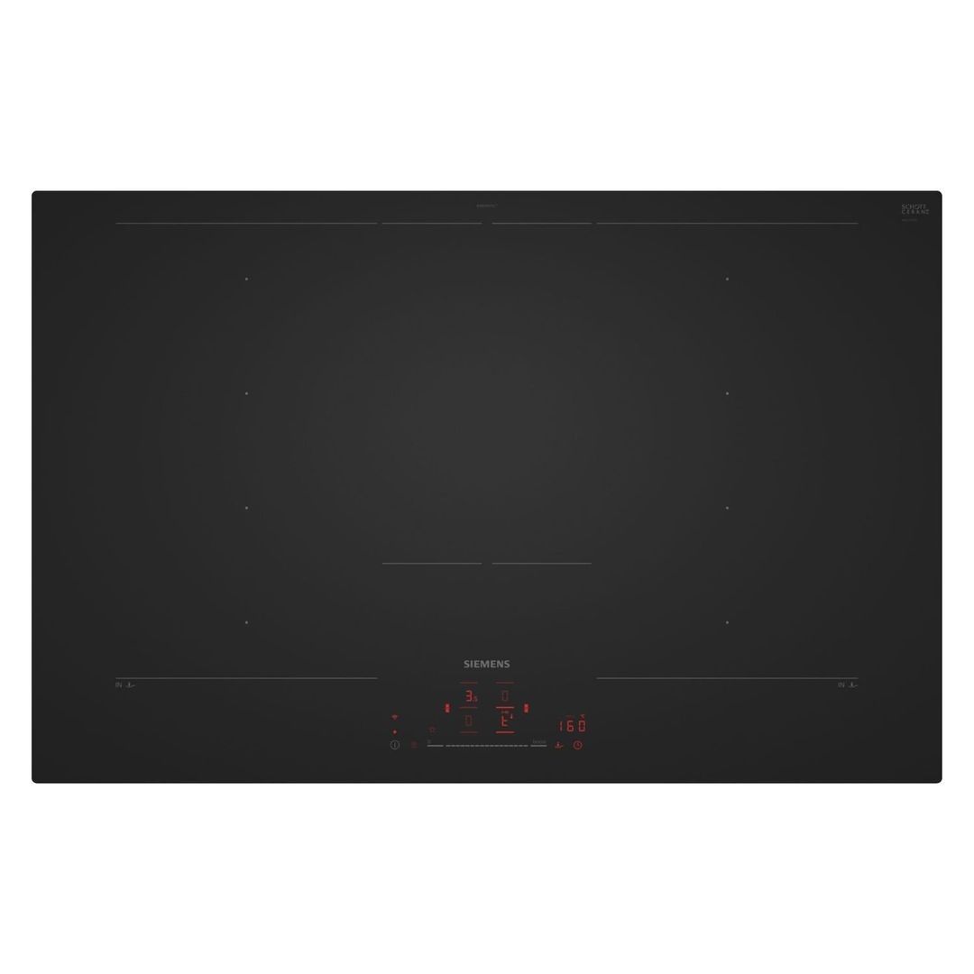 Siemens iQ700 80cm 4 Zone Induction Hob - Matt Black - Image 1