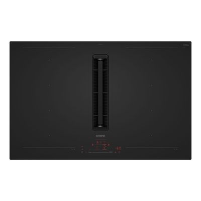 Siemens iQ700 80cm 4 Zone Induction Hob with Integrated Ventilation System - Matt Black