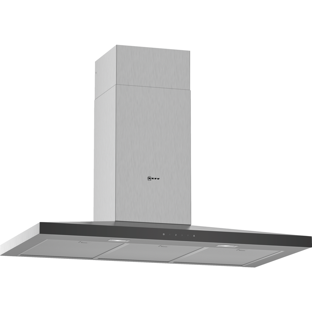 Neff D94QFM1N0B N50 90cm Low Profile Chimney Cooker Hood - Stainless Steel - Image 1