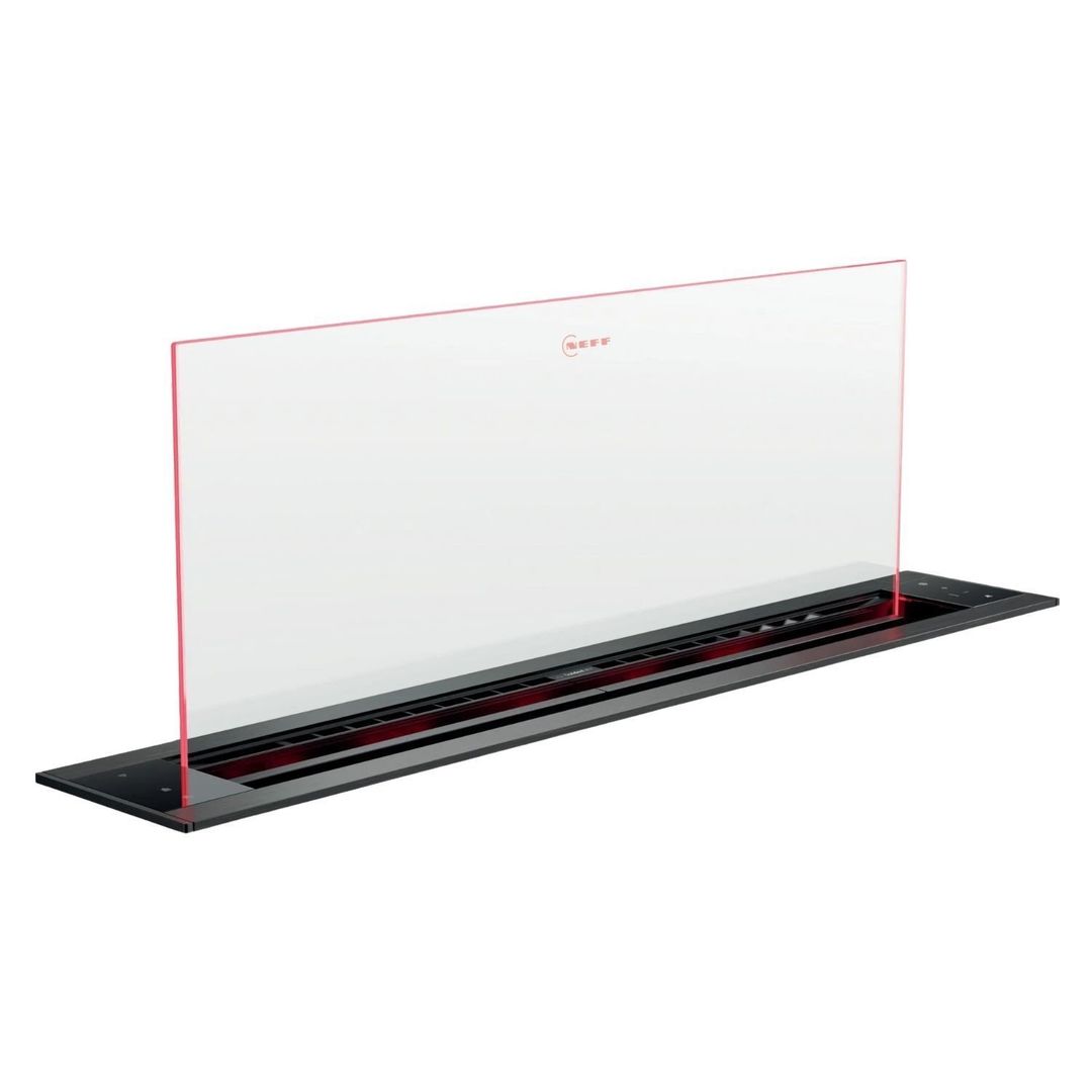 Neff I88WMM1S7B N90 80cm Clear Glass Downdraft Hood - Black - Image 1