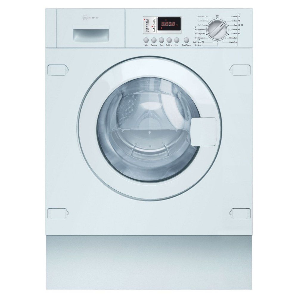 NEFF V6320X2GB Integrated Washer Dryer, White - Image 1
