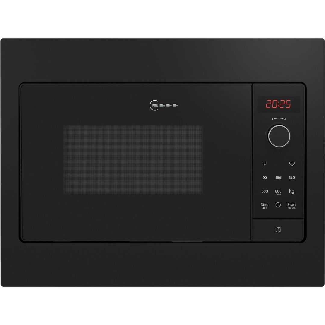 Neff HLAWG25S3B 50cm Wide N30 Built In Microwave For Wall Unit - BLACK - Image 1