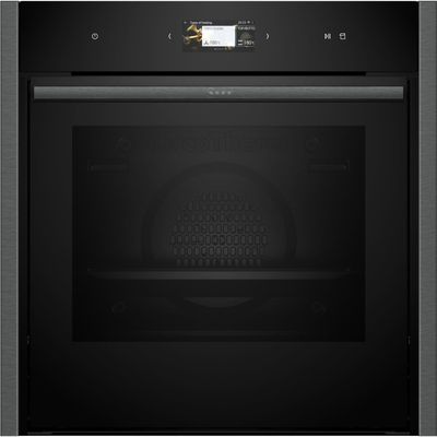 Neff B64FS31G0B N90 Slide & Hide FullSteam Single Oven - GRAPHITE