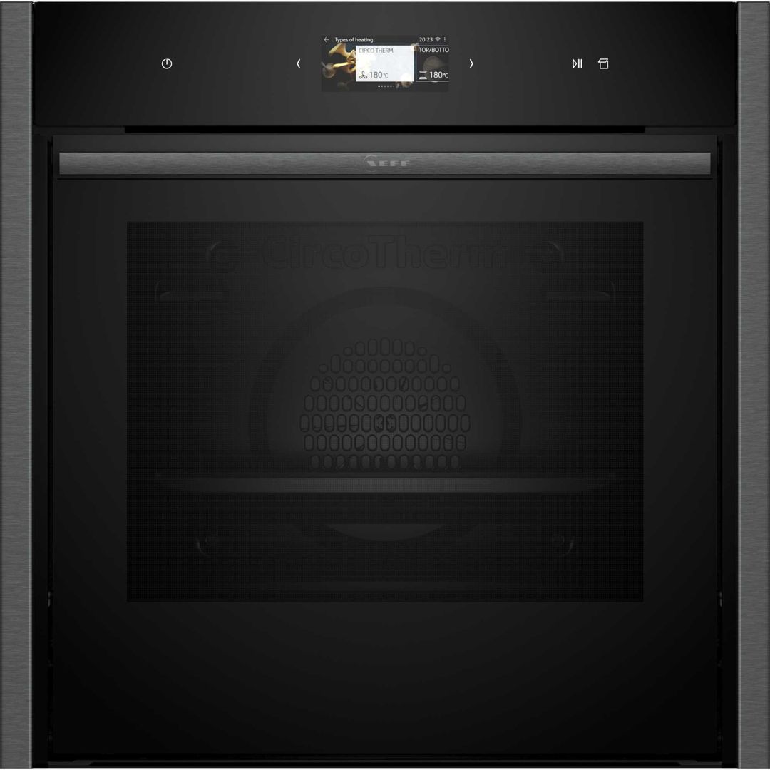 Neff B64VS71G0B N90 Slide & Hide Pyrolytic VarioSteam Single Oven - GRAPHITE - Image 1