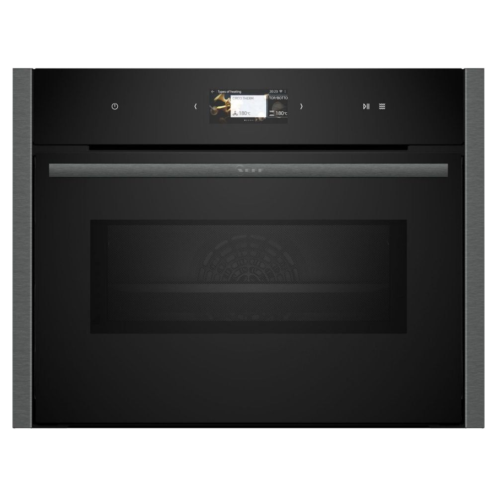 NEFF N90 Home Connect Compact Oven with Microwave Graphite Grey 45cm - C24MS31G0B - Image 1