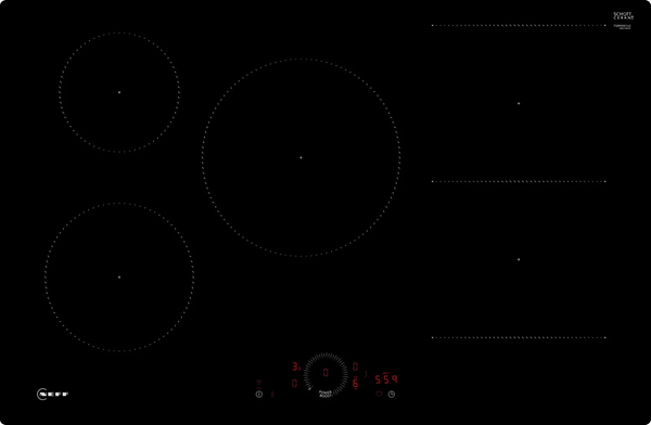 Neff T58PHW1L0 N70 Series 80cm 5 Zone Induction Hob - Black - Thumbnail 3
