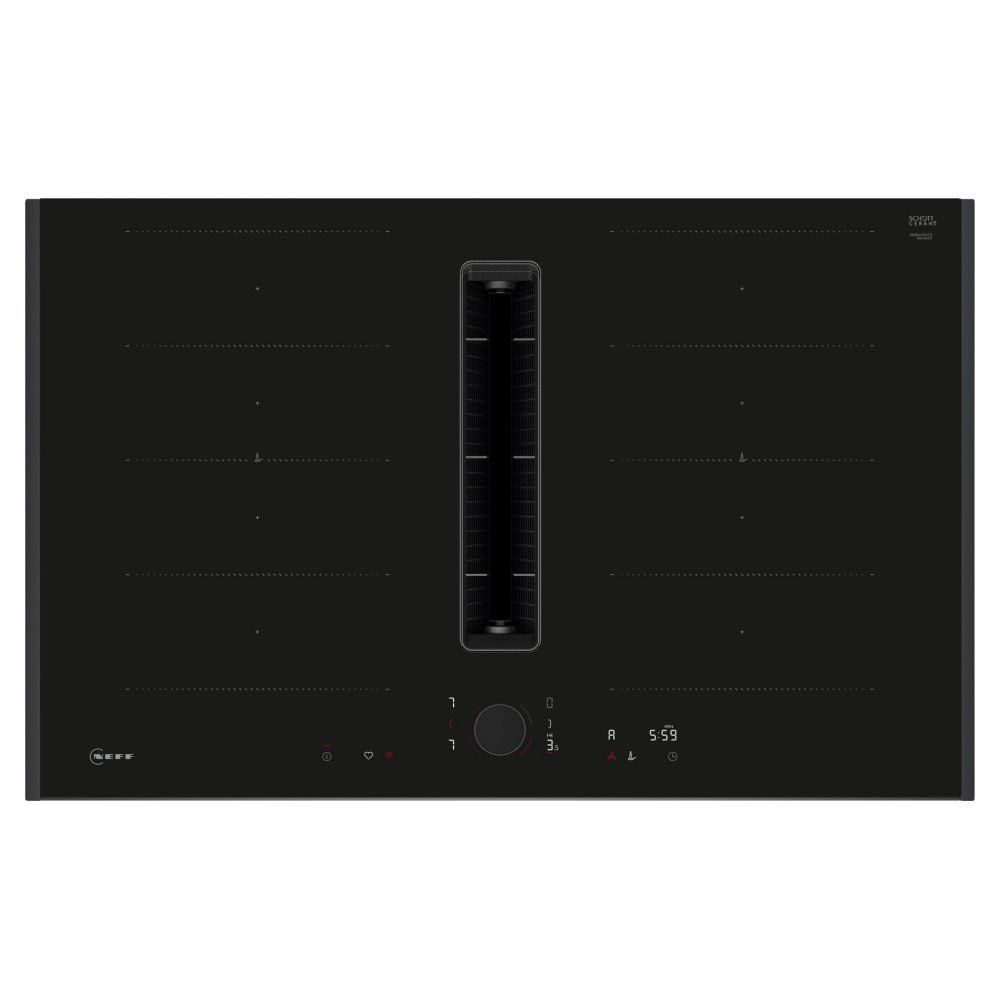 N90 Twist Touch Twin Flex Induction Venting Hob Black Glass 80cm - V68AUX4C0 NEFF - Image 1