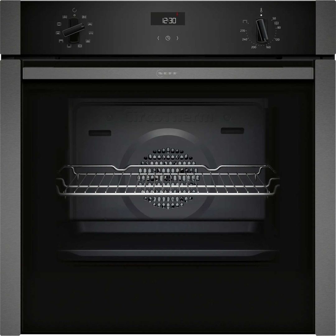 Neff N50 B3ACE4AG3B Slide and Hide Electric Single Oven - Graphite - Image 1