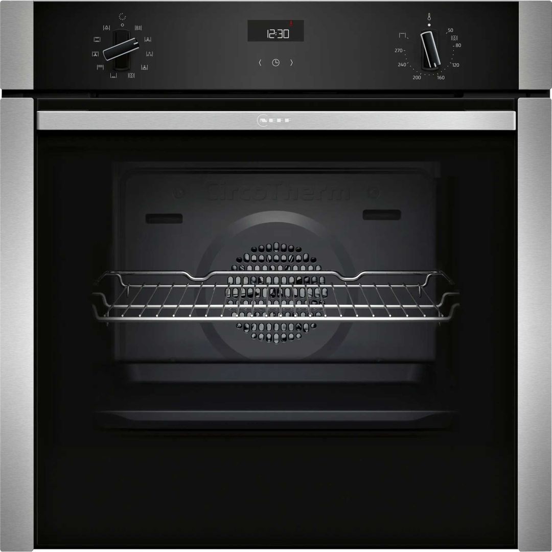 Neff N50 B3ACE4AN3B Slide and Hide Electric Single Oven - Stainless - Image 1