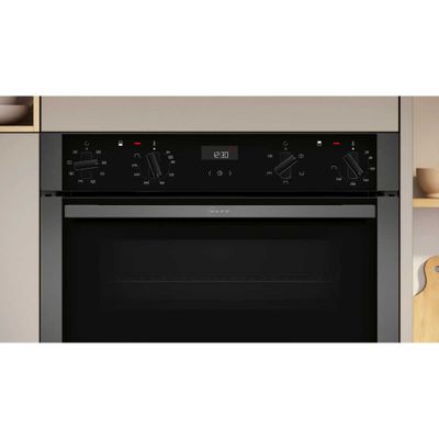 Neff U1ACE2AG3B N50 CircoTherm Built In Double Oven - GRAPHITE