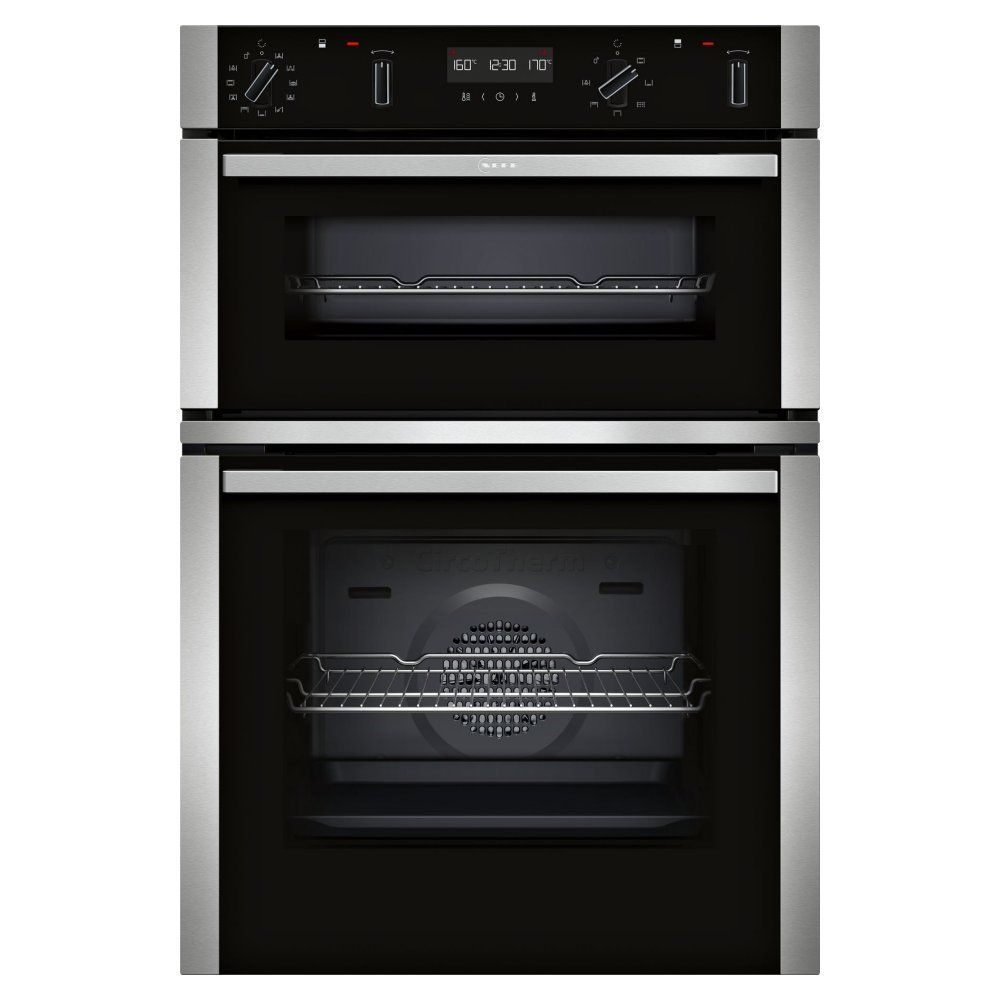 NEFF N50 U2ACH7AN7B Electric Double Pyrolytic Smart Oven - Stainless Steel, Stainless Steel - Image 1