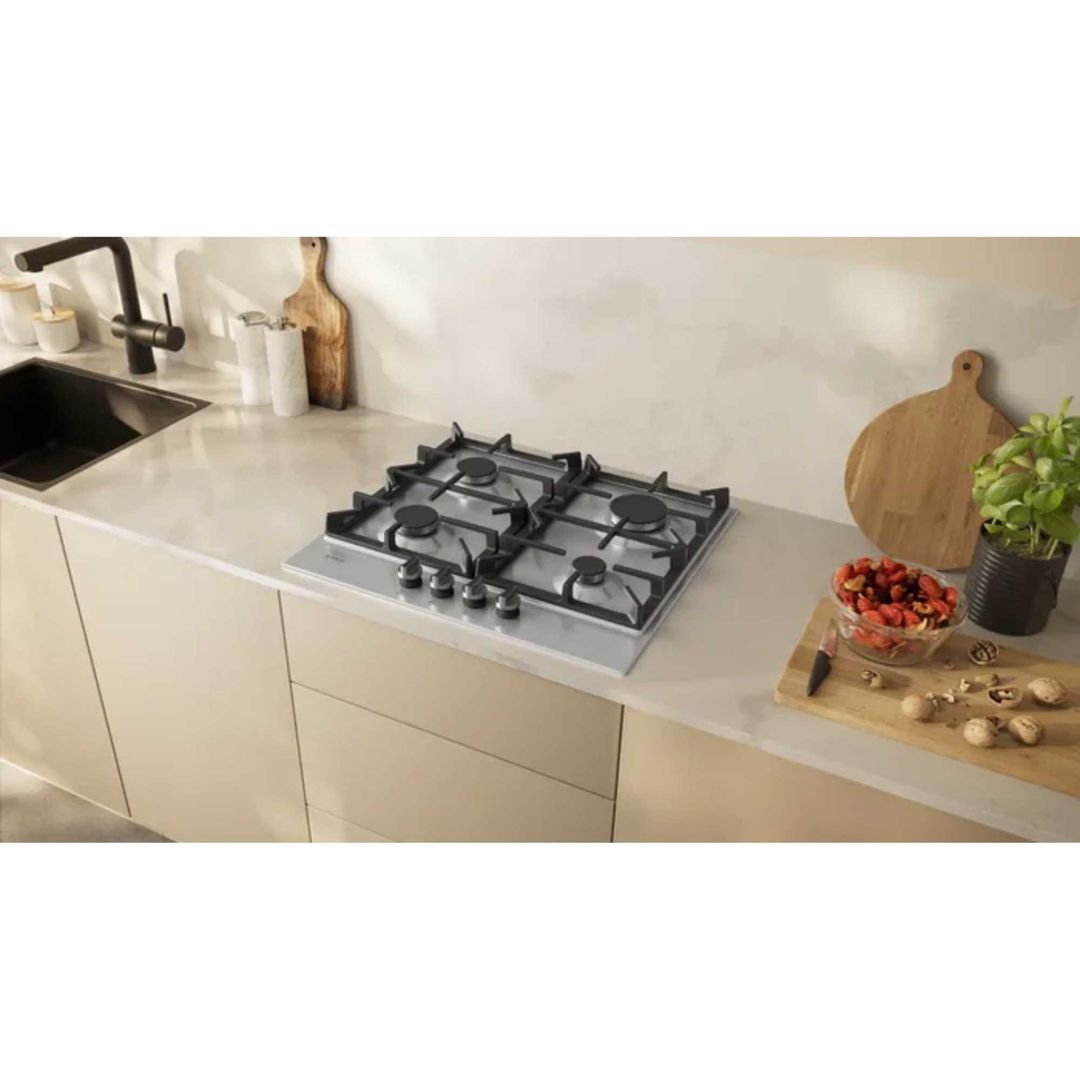 Neff N70 60cm 4 Burner Gas Hob - Stainless Steel - Image 1