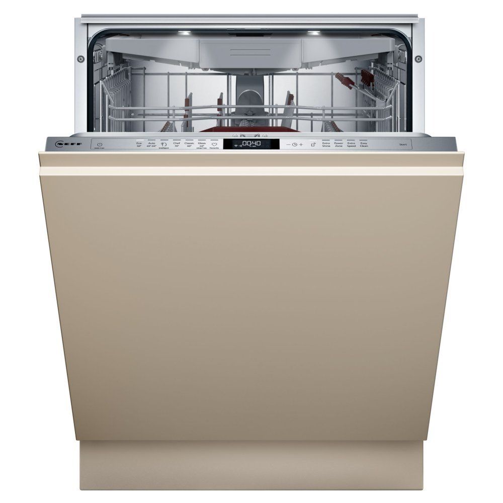 NEFF N70 S197YCX05G Full-size Fully Integrated WiFi-enabled Dishwasher, Silver/Grey,Brown - Image 1