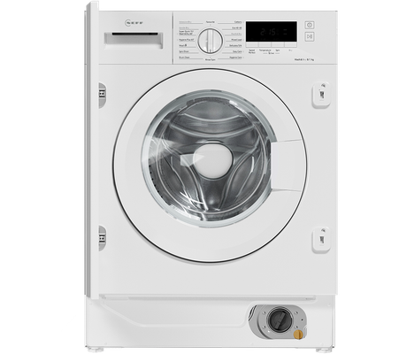 NEFF V8340X0GB Integrated 8/5 kg 1400 Spin Washer Dryer - White, White