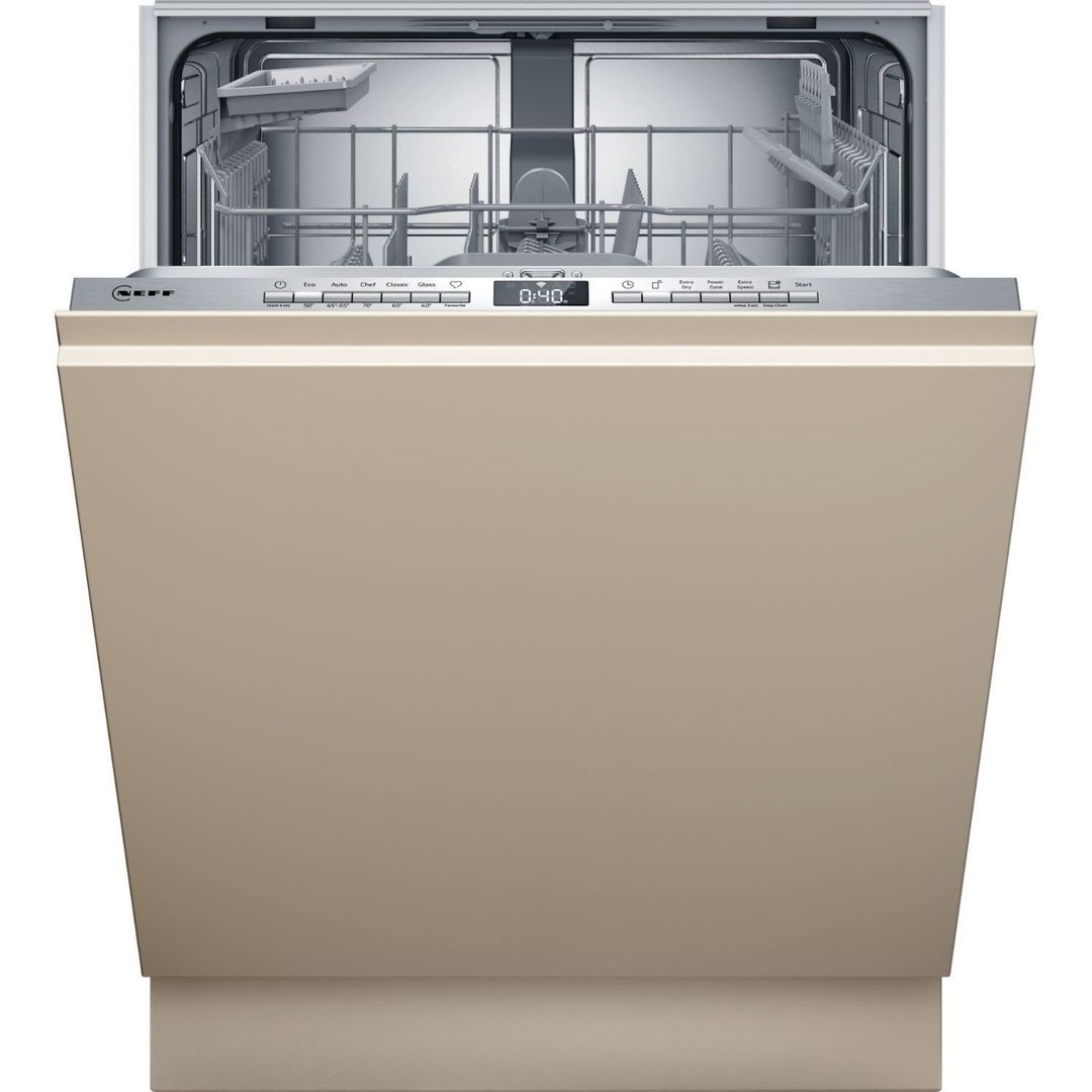 NEFF N50 S175HTX14G Full-size Fully Integrated WiFi-enabled Dishwasher, Silver/Grey - Image 1