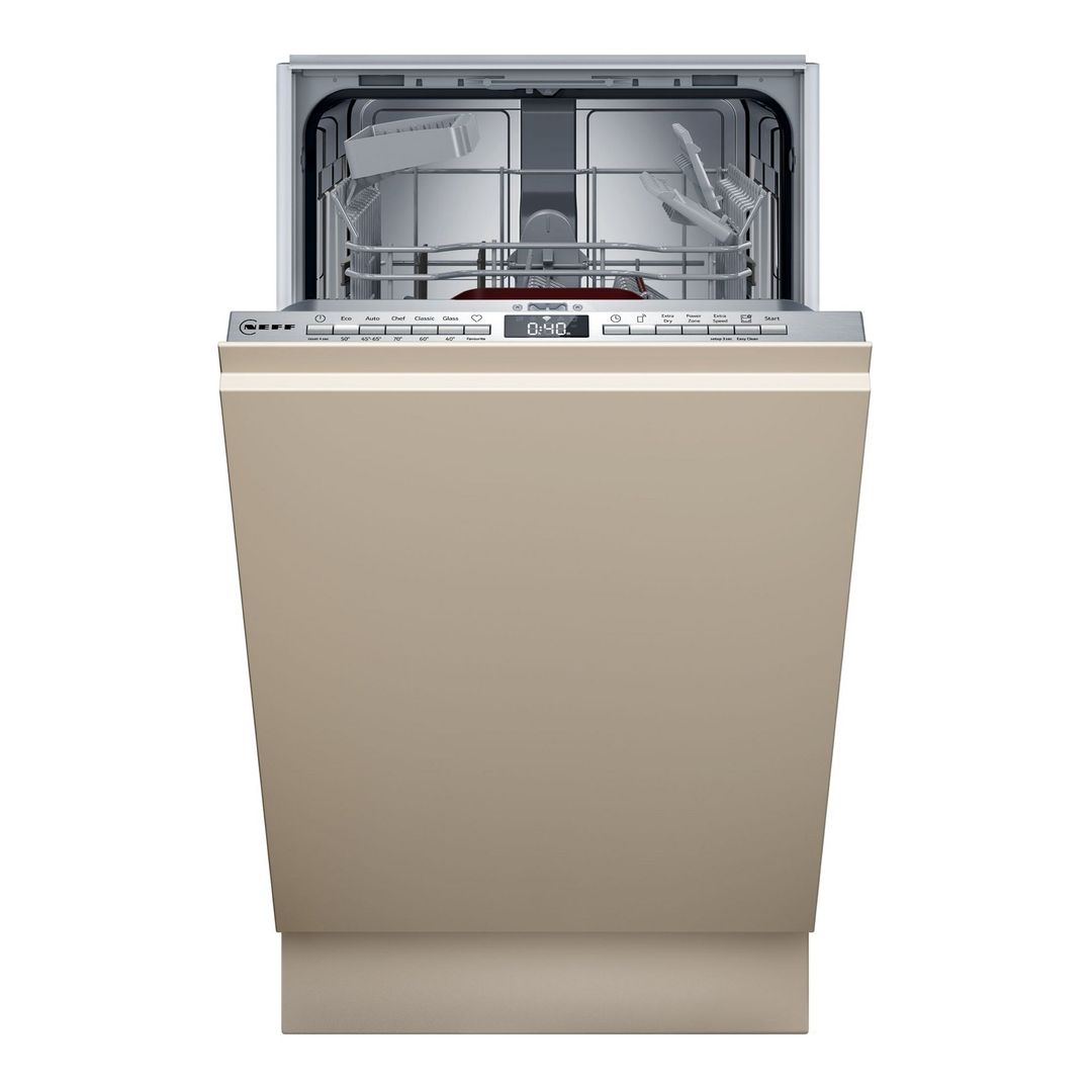 Neff N 50 Integrated Dishwasher - Smart D-rated Silver control panel - Image 1