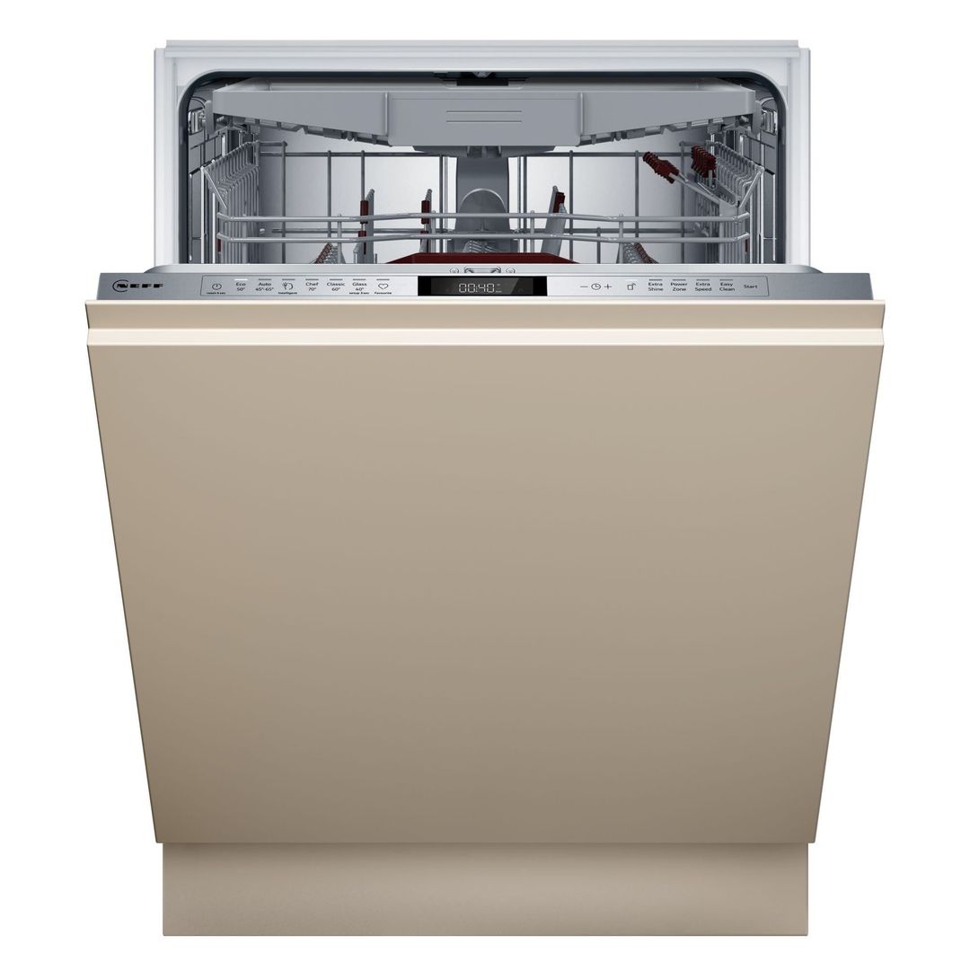 NEFF N70 S197ZCX08G Full-size Fully Integrated WiFi-enabled Dishwasher, Silver/Grey,Brown - Image 1