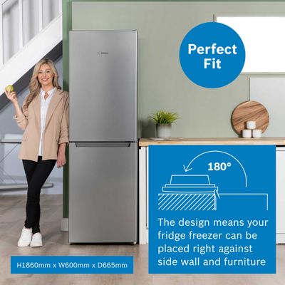 BOSCH Series 2 KGN34NLEAG 50/50 Fridge Freezer - Silver, Silver/Grey