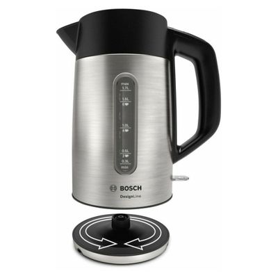 BOSCH DesignLine Plus TWK4P440GB Cordless Jug Kettle - Stainless Steel, Stainless Steel