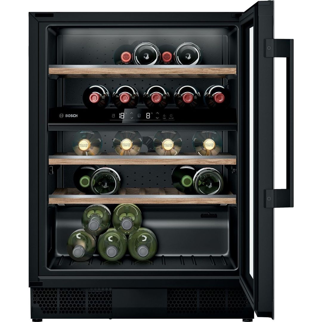 Bosch KUW21AHG0G 60cm Series 6 Undercounter Dual Zone Wine Cooler - BLACK - Image 1
