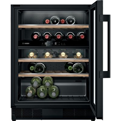 Bosch KUW21AHG0G 60cm Series 6 Undercounter Dual Zone Wine Cooler - BLACK