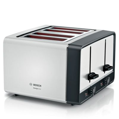BOSCH DesignLine Ergo TAT5P441GB 4-Slice Toaster White, White