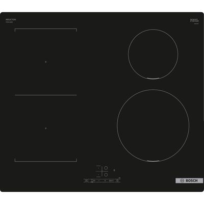 BOSCH Series 4 CombiZone PWP611BB5B 59 cm Electric Induction Hob - Black, Black