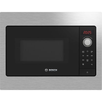 Bosch BFL523MS3B 50cm Wide Series 2 Built In Compact Microwave For Wall Unit - STAINLESS STEEL