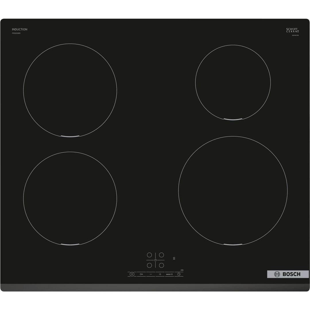Bosch PIE631BB5E 60cm Series 4 Bevelled Induction Hob - BLACK - Image 1