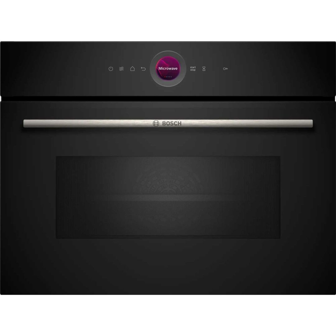 Bosch CEG732XB1B Series 8 Built In Microwave & Grill For Tall Housing - BLACK - Image 1