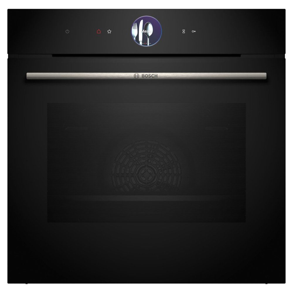 Bosch HBG7764B1B Series 8 Pyrolytic Multifunction Single Oven - BLACK - Image 1