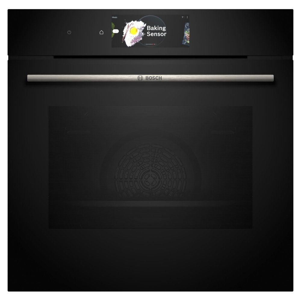 Bosch HBG7784B1 Series 8 Pyrolytic Multifunction Single Oven - BLACK - Image 1