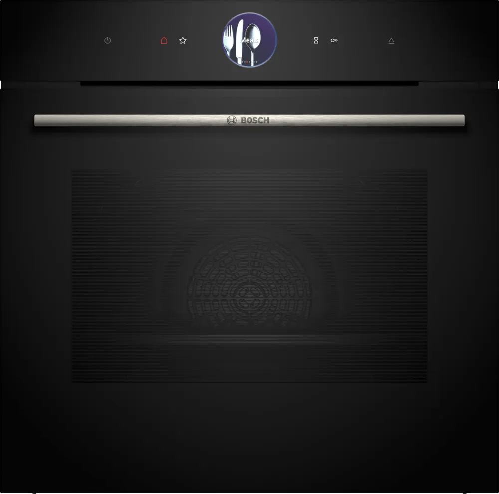 Bosch HRG7764B1B Series 8 Pyrolytic Single Oven Black - Image 1
