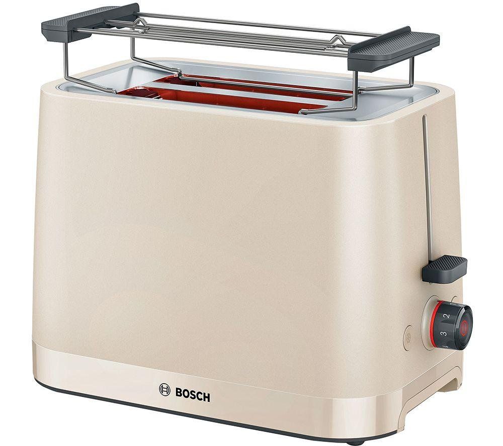 BOSCH MyMoments TAT3M127GB 2-Slice Toaster - Cream, Cream - Image 1