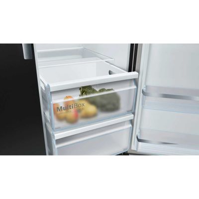 BOSCH Series 6 KAD93ABEP American-Style Fridge Freezer - Black, Black