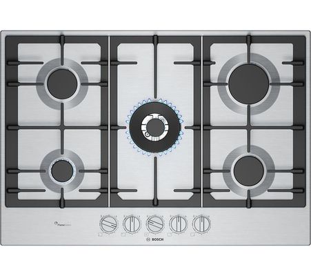 Bosch 75cm Series 6 5 Burner Gas Hob PCQ7A5I90 Stainless Steel