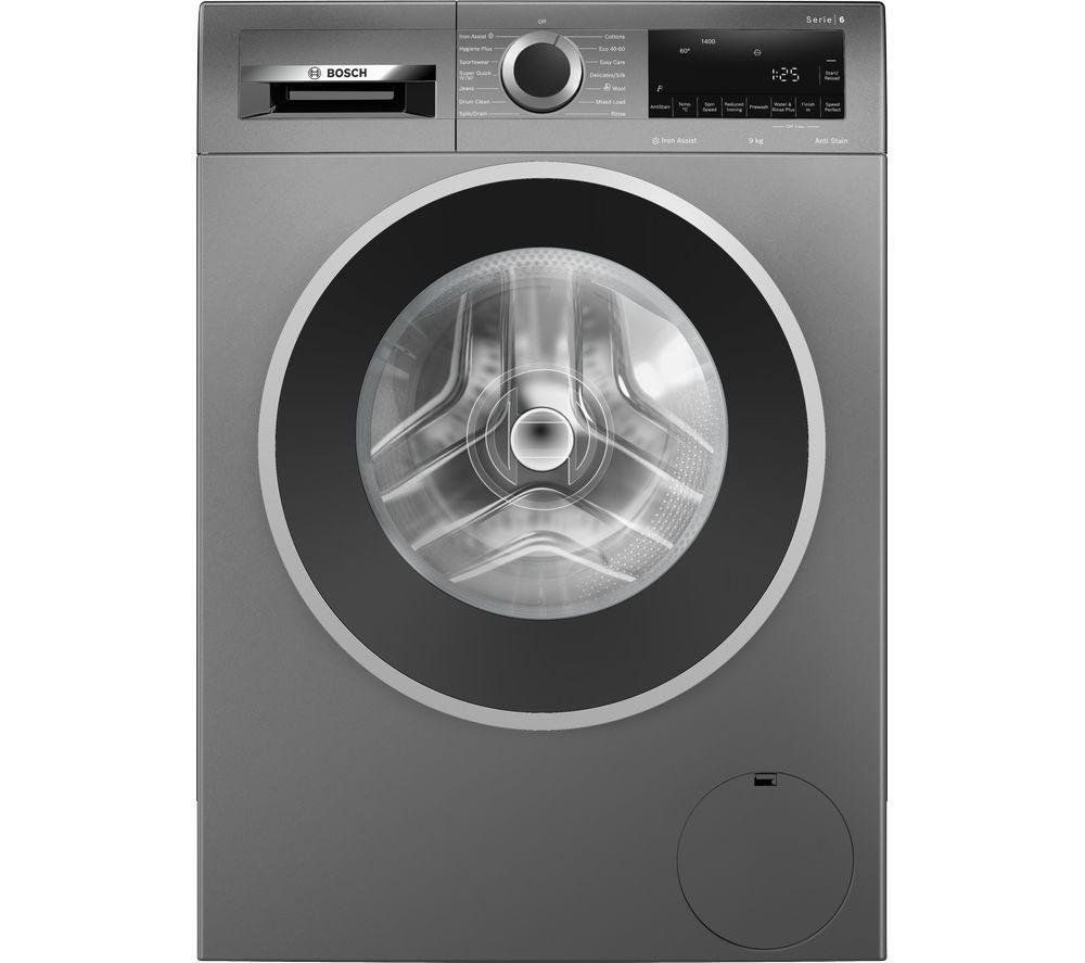 Bosch Series 6 9kg Washing Machine, 1400rpm, Graphite, A-Rated - WGG244ZCGB - Image 1