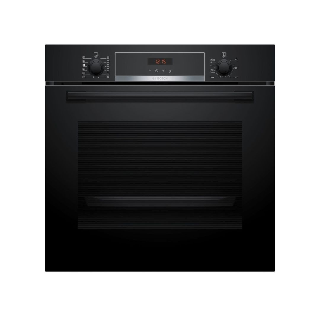 Bosch HQA574BB3B Series 4 Pyrolytic Multifunction Single Oven - BLACK - Image 1