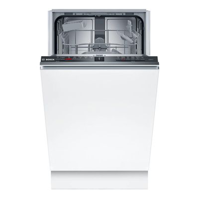 BOSCH Series 2 SPV2HKX42G Slimline Fully Integrated WiFi-enabled Dishwasher, Silver/Grey